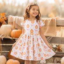Load image into Gallery viewer, Pumpkins &amp; Bows Twirl Dress
