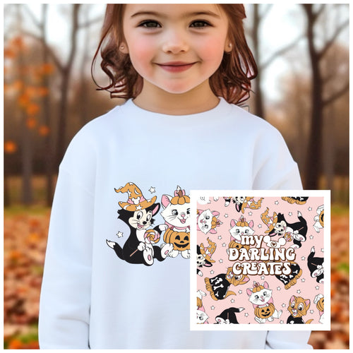 Youth Spooky Cats Crewneck & Legging Set
