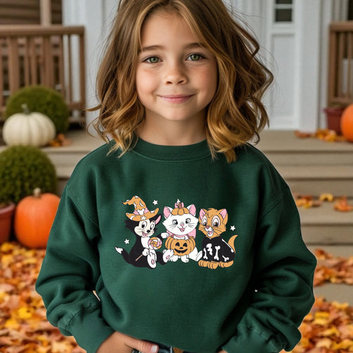 Youth Spooky Cats Crewneck