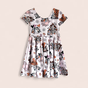 A Blue Dog Halloween Twirl Dress