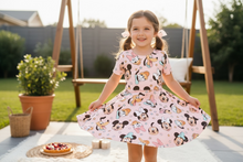Load image into Gallery viewer, Pink Magical Friends Twirl Dress