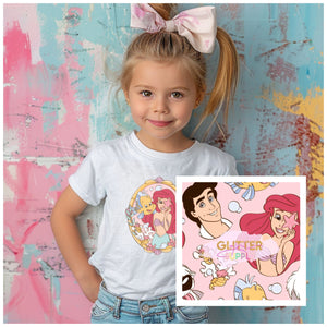 Mermaid & Friends Biker Shorts & Tshirt Set