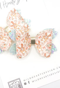 Pink Heeler Christmas Mini Bow