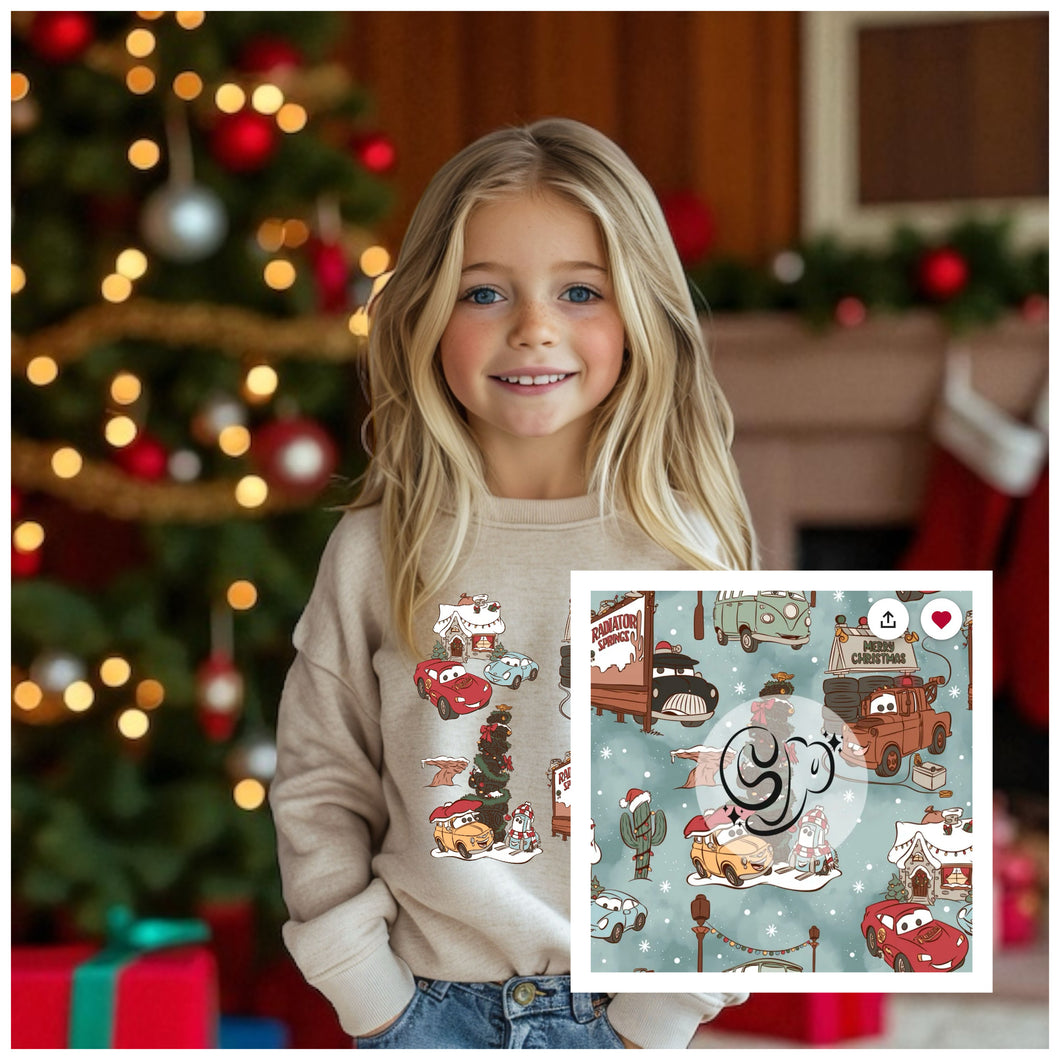 Toddler Cars Christmas Crewneck & Legging Set