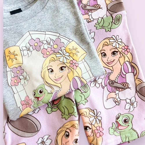 Tower Princess Biker Shorts & Tshirt Set