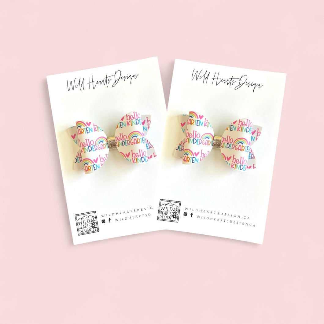 Hello Kindergarten Bow