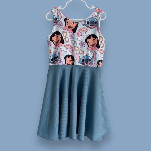 Island Friends Lined Tank Twirl Dress