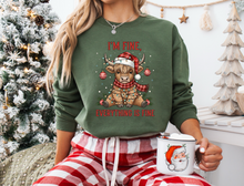 Load image into Gallery viewer, Adult I’m Fine Crewneck