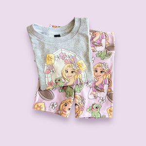 Tower Princess Biker Shorts & Tshirt Set