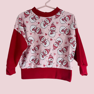 Size 2 Snowman Love Crewneck