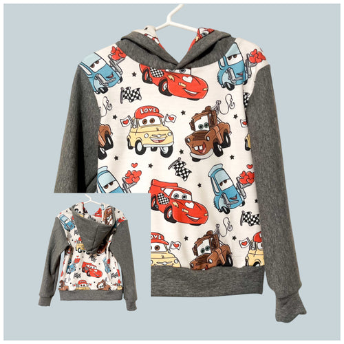 Size 8, 10 & 12 Cars Lined Hoodie