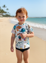 Load image into Gallery viewer, Size 4 Just Keep Swimming Rashguard
