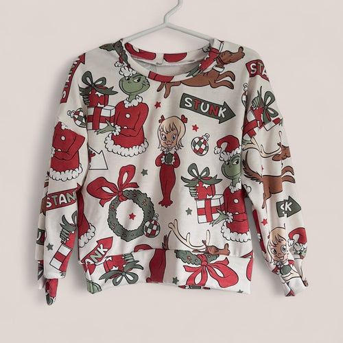 Size 4 He’s a Mean One Christmas Crewneck
