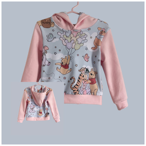 Size 5, 6 & 7 Pooh & Friends Lined Hoodie