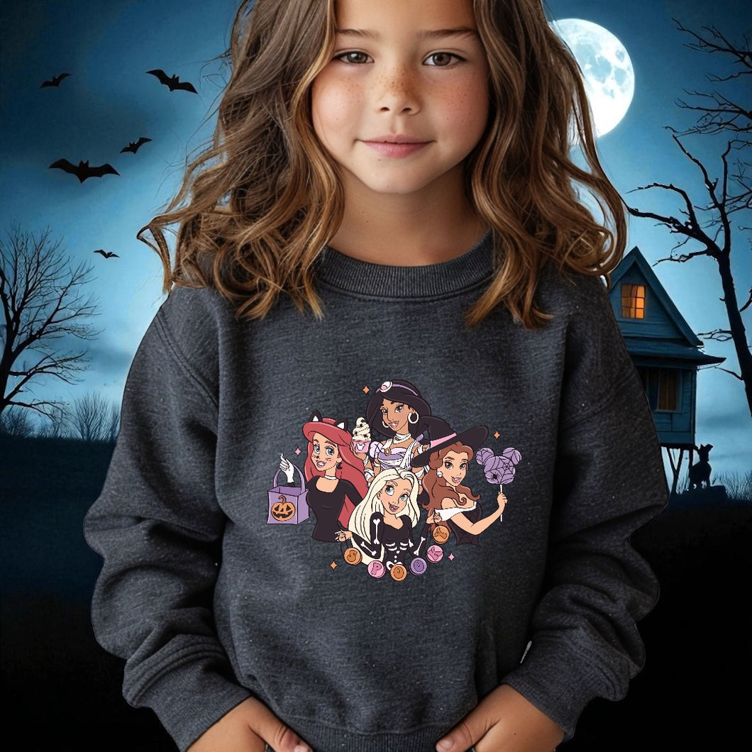 Youth Spooky Princess Crewneck