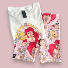 Load image into Gallery viewer, Mermaid &amp; Friends Biker Shorts &amp; Tshirt Set