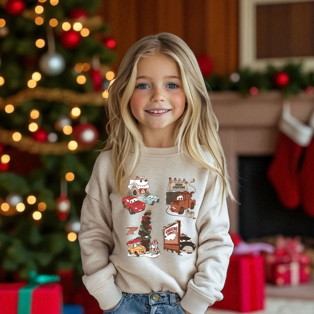 Toddler Cars Christmas Crewneck