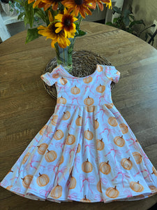 Pumpkins & Bows Twirl Dress