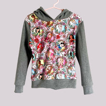 Load image into Gallery viewer, Size 4 Floral Princess Lined Hoodie
