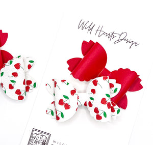 Cherry Hearts Mini Bow Set