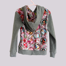 Load image into Gallery viewer, Size 4 Floral Princess Lined Hoodie