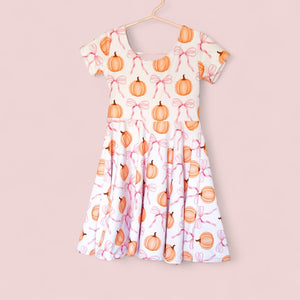 Pumpkins & Bows Twirl Dress
