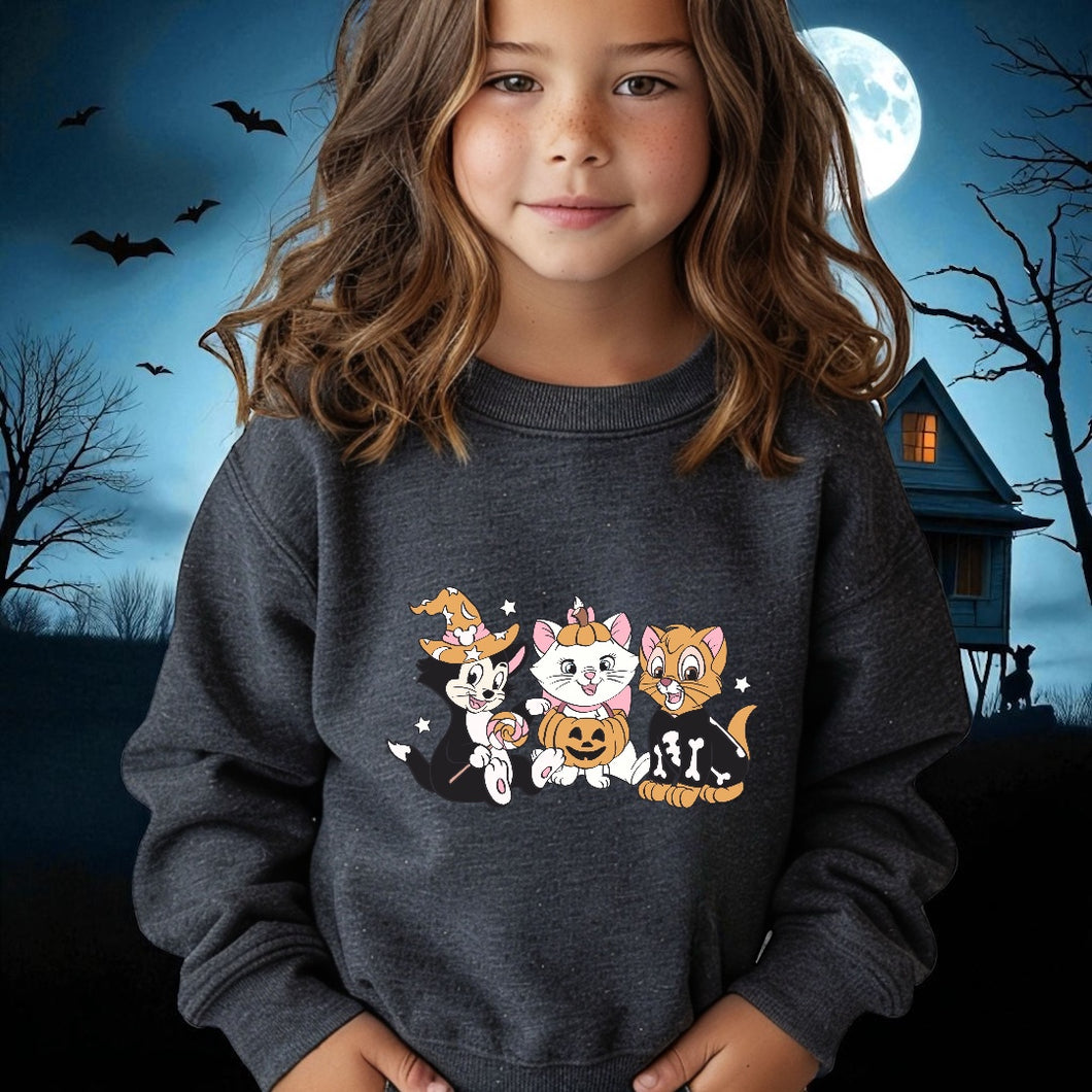 Youth Spooky Cats Crewneck