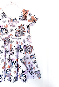 Spooky Sisters Twirl Dress