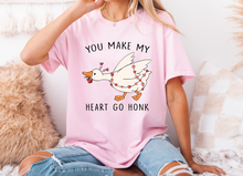 Load image into Gallery viewer, Adult You Make my Heart Go Honk Tshirt