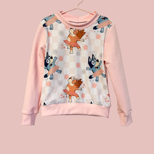 Pink Pup Sisters Crewneck