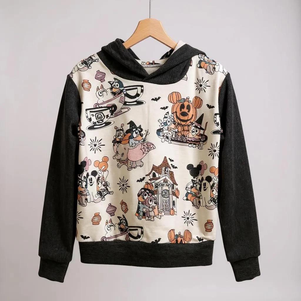 Size 5, 6 & 7 Spooky Sisters Lined Hoodie