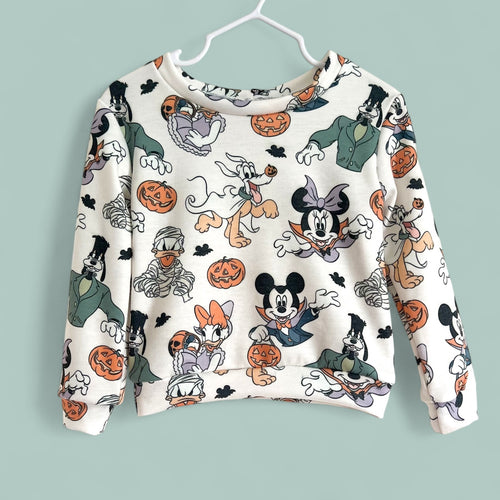 Size 2 Magical Halloween Crewneck (slight fabric flaw at base of crewneck)