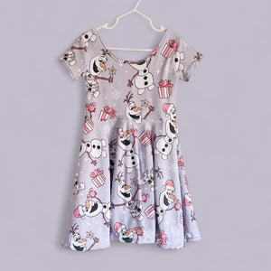 Size 4 Snowman Twirl Dress