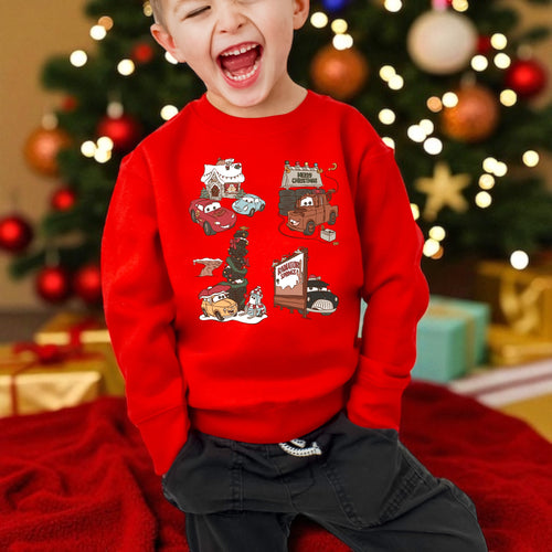 Youth Cars Christmas Crewneck