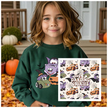 Load image into Gallery viewer, Youth Halloween Cars Crewneck &amp; Legging Set