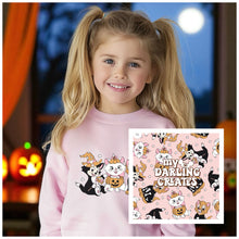 Load image into Gallery viewer, Toddler Spooky Cats Crewneck &amp; Legging Set