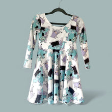 Load image into Gallery viewer, Size 4 Monsters Long Sleeve Twirl Dress