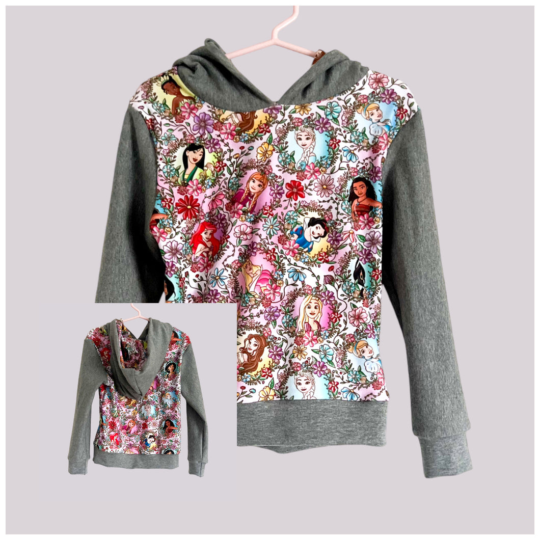 Size 4 Floral Princess Lined Hoodie