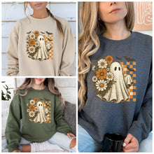 Load image into Gallery viewer, Adult Floral Ghosts &amp; Bats 🦇 Crewneck