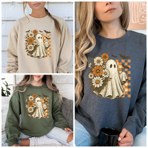 Adult Floral Ghosts & Bats 🦇 Crewneck
