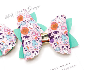 Spooky Crew Scalloped Bri Bow