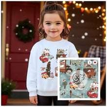 Load image into Gallery viewer, Youth Christmas Cars Crewneck &amp; Legging Set