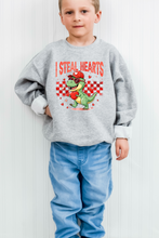 Load image into Gallery viewer, Youth I Steal Hearts Crewneck