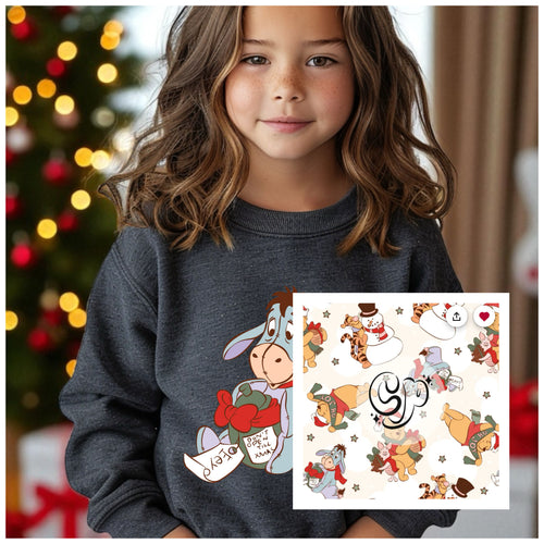 Youth Christmas Eyore Crewneck & Legging Set