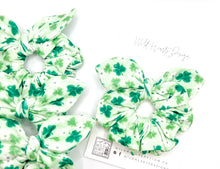 Load image into Gallery viewer, Shamrocks &amp; Blooms Scrunchie