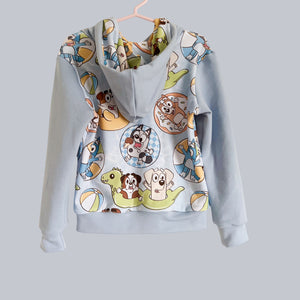 Size 8, 10 & 12 Pup Friends Lined Hoodie