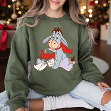 Load image into Gallery viewer, Adult Christmas Eyore Crewneck
