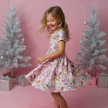Load image into Gallery viewer, Heeler Christmas Twirl Dress