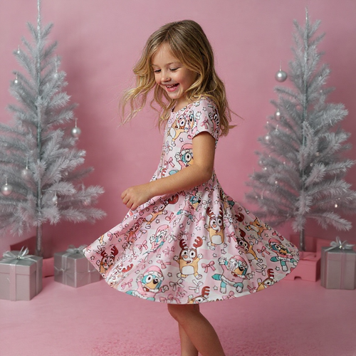 Heeler Christmas Twirl Dress
