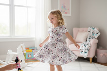 Load image into Gallery viewer, Floral Mouse Twirl Dress